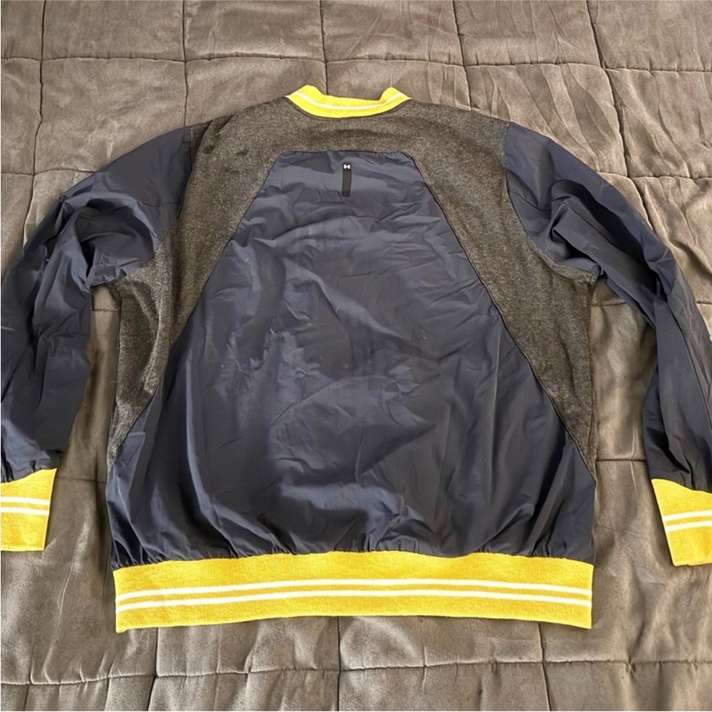 Under Armour Lightweight Bomber Jacket With Yellow Accents NWOT - Picture 7 of 8